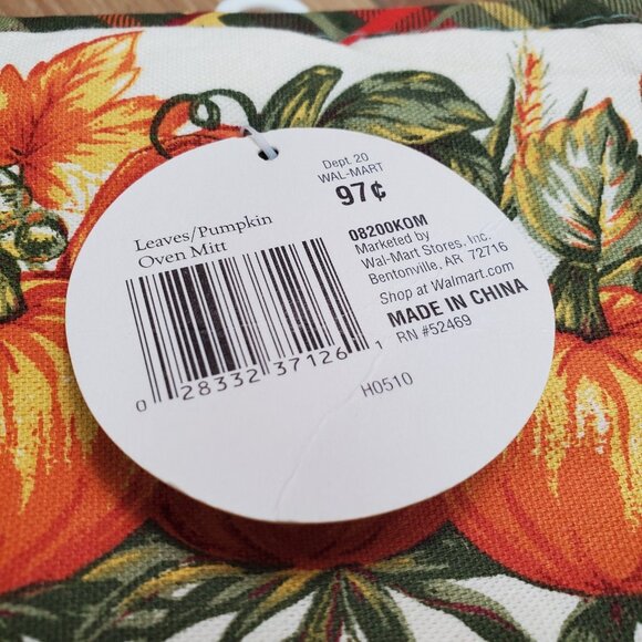 Set of 2 Thanksgiving Harvest Pumpkin Fall Green Plaid NWT Country Cottage Cottn - Picture 4 of 5